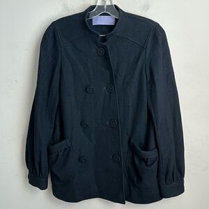 Vera Wang Lavender Collection Black Wool Jacket 4/38